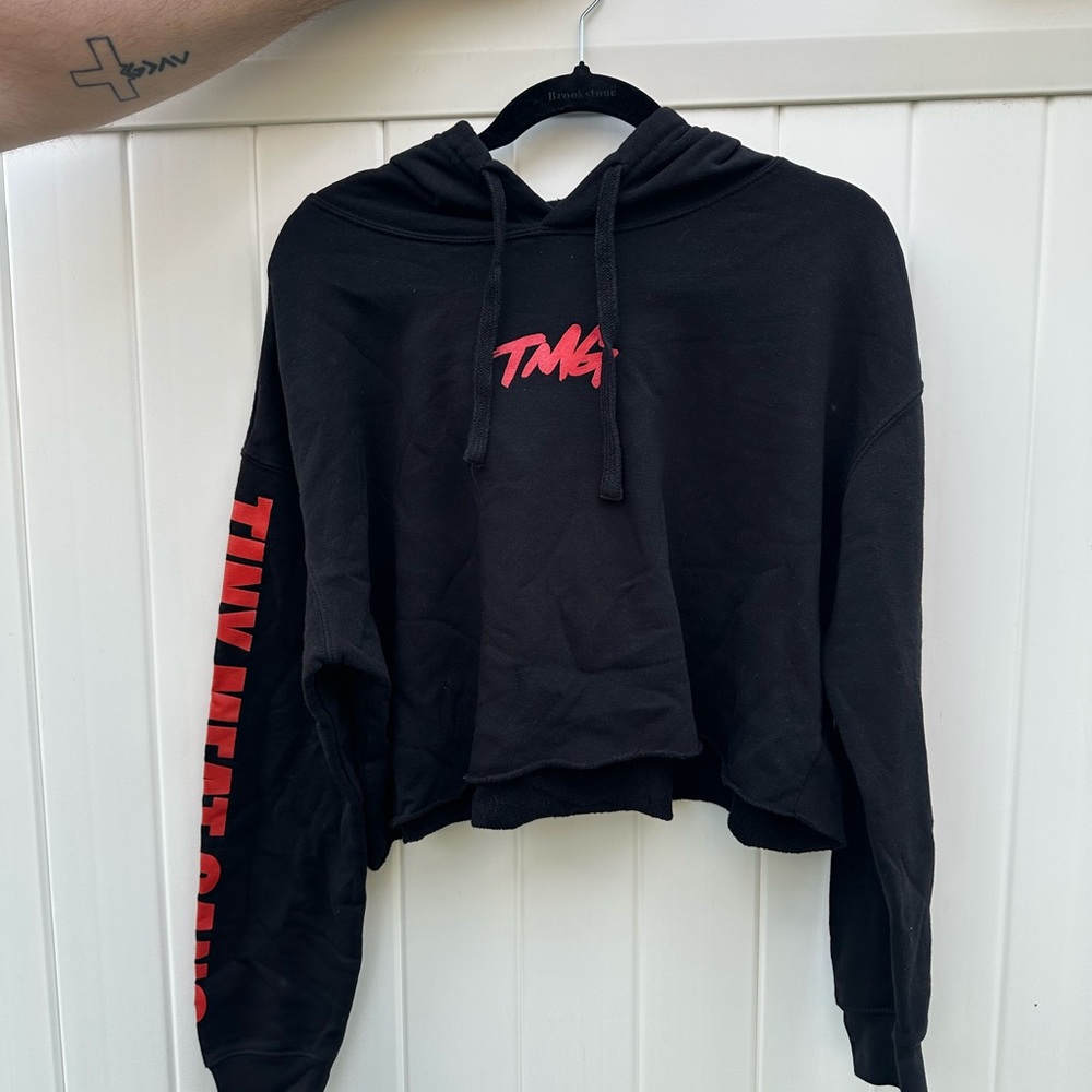 Tiny Meat Gang (TMG) Cropped Black Tour Hoodie